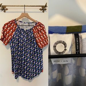 Anthropologie Mixed Print Tee
